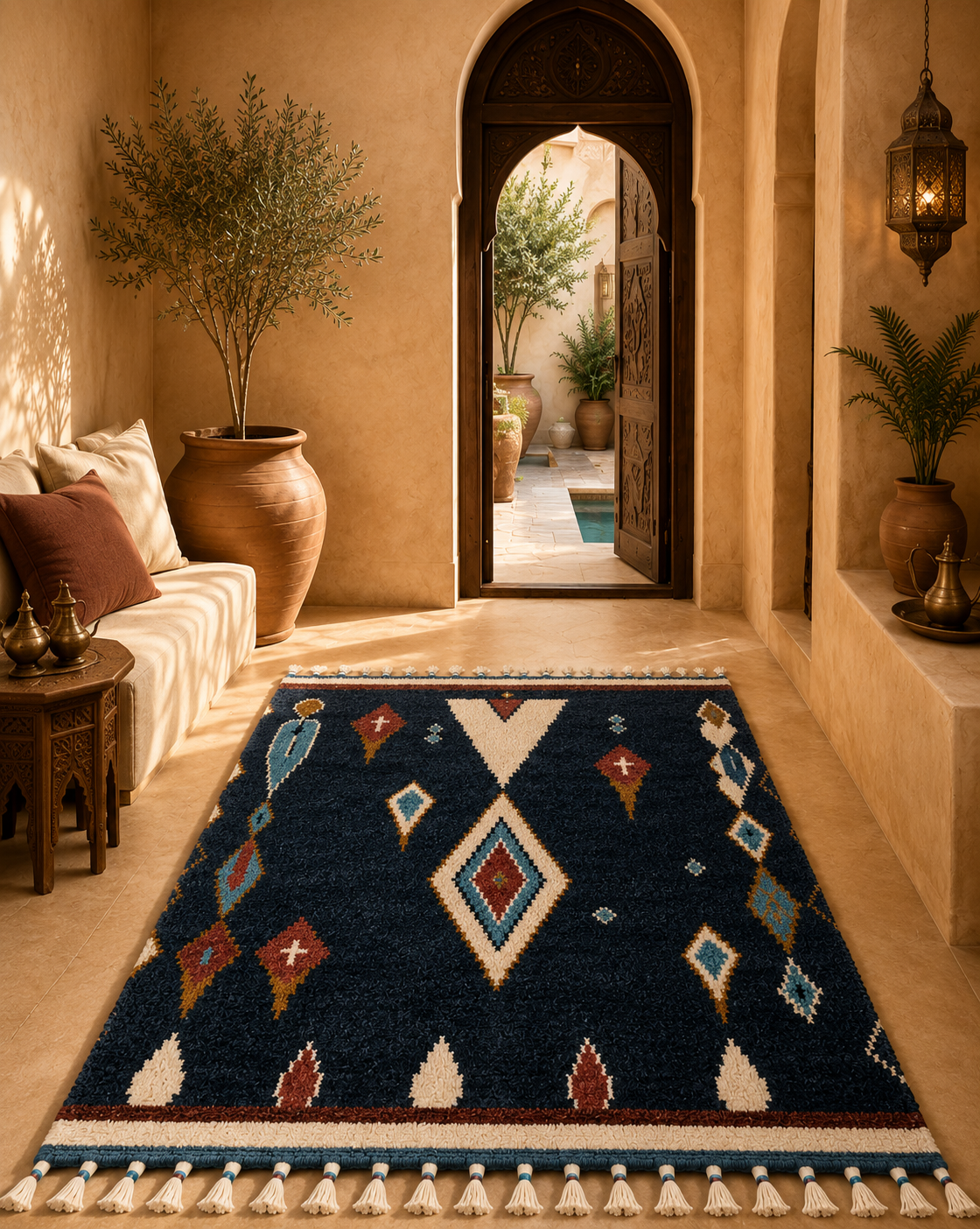 Tapis Style Berbère Azur Nuit