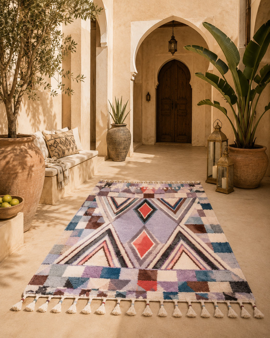 Tapis Style Berbère Azur Saphir