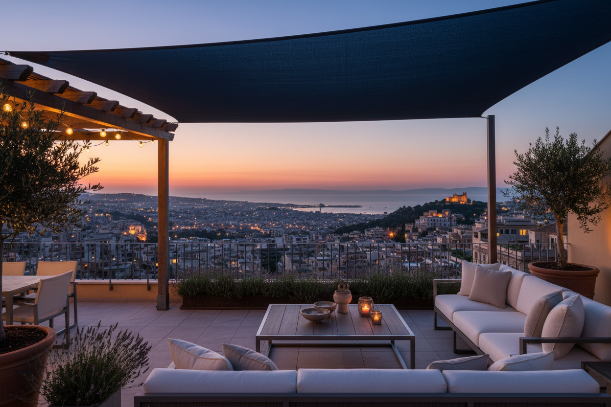 Rooftop crépuscule